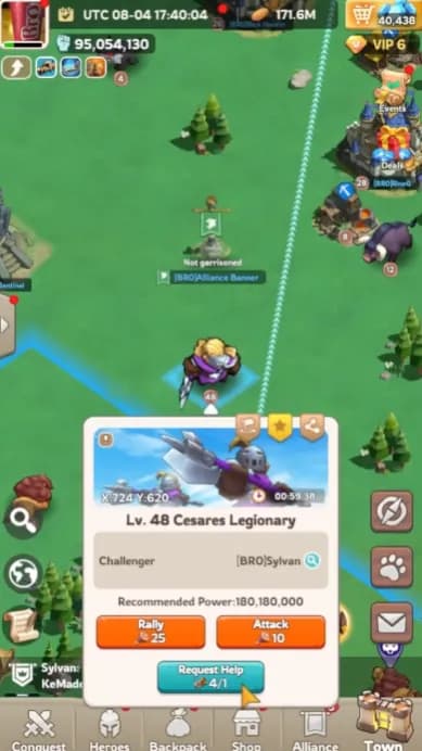 KingShot Cesares Fury Cesares Accords System - Visual explanation of Request Help mechanic and identical reward distribution for personal vs alliance completion
