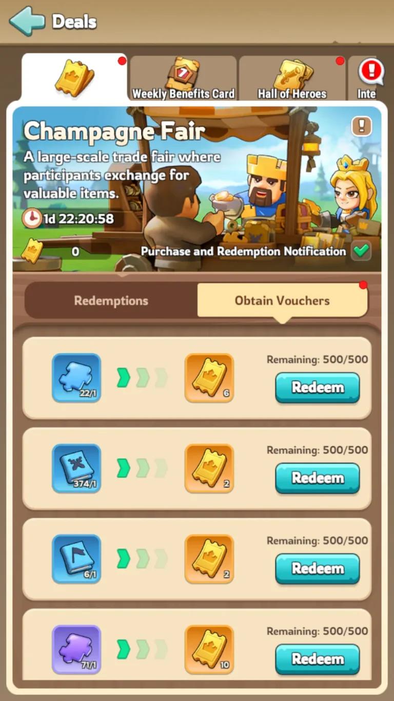Champagne Fair rules screenshot 1