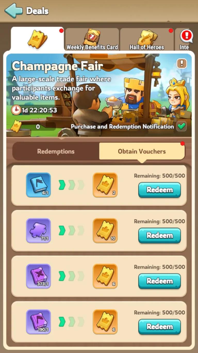 Champagne Fair rules screenshot 2