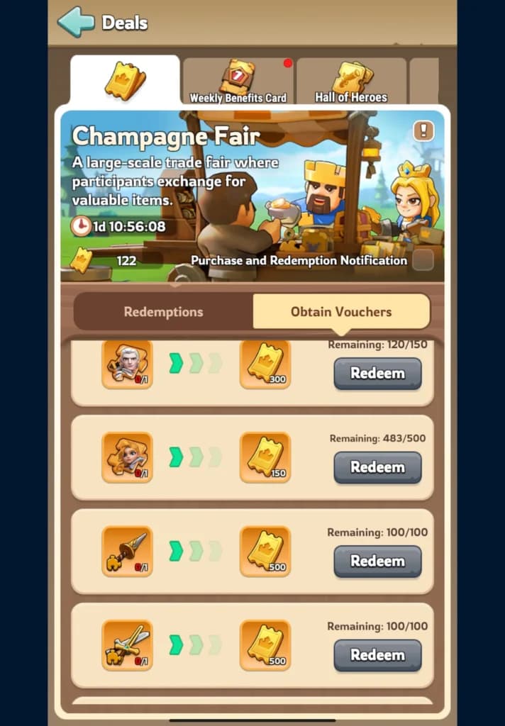 Champagne Fair rules screenshot 3