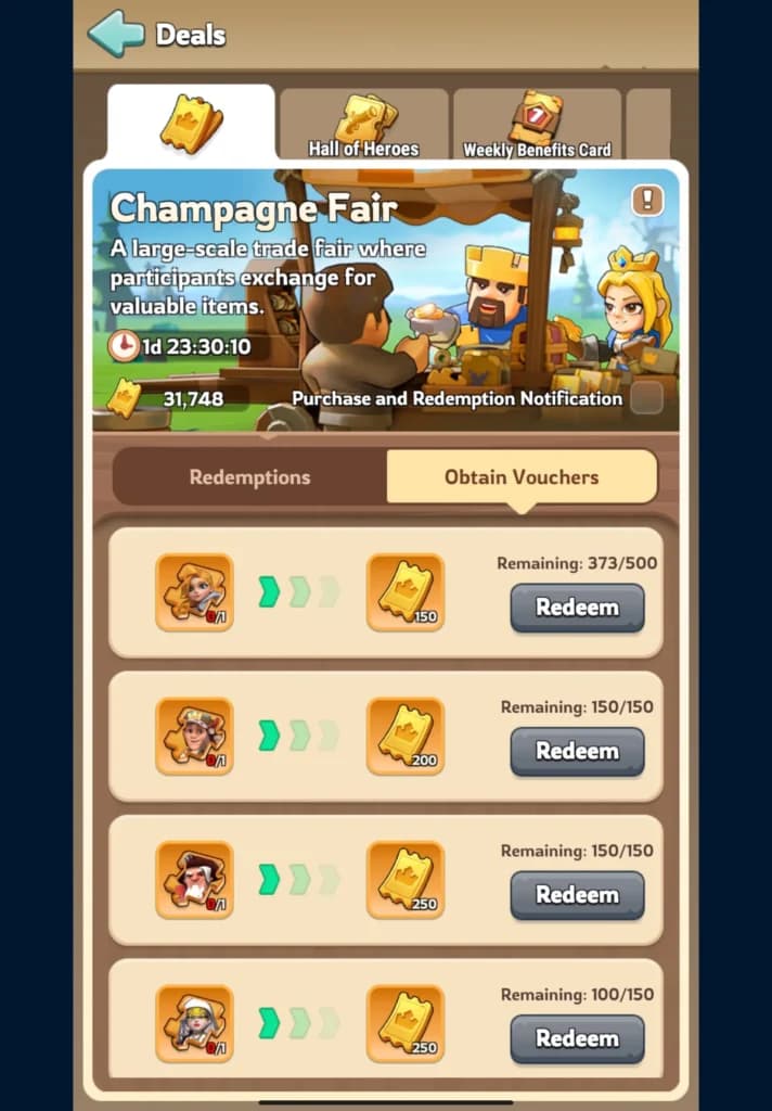 Champagne Fair rules screenshot 4