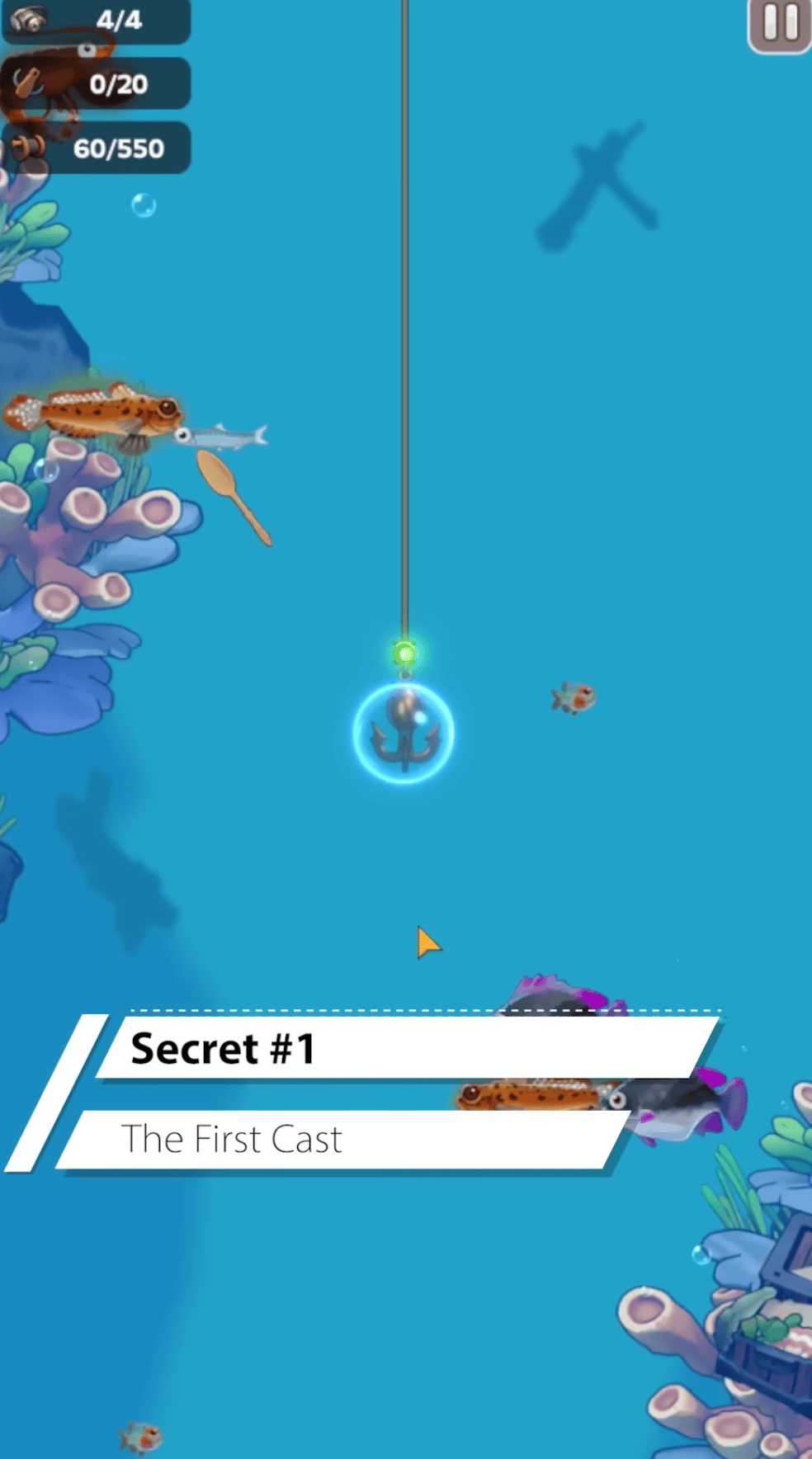 Fishing event secret 1: first cast with Prospector Map