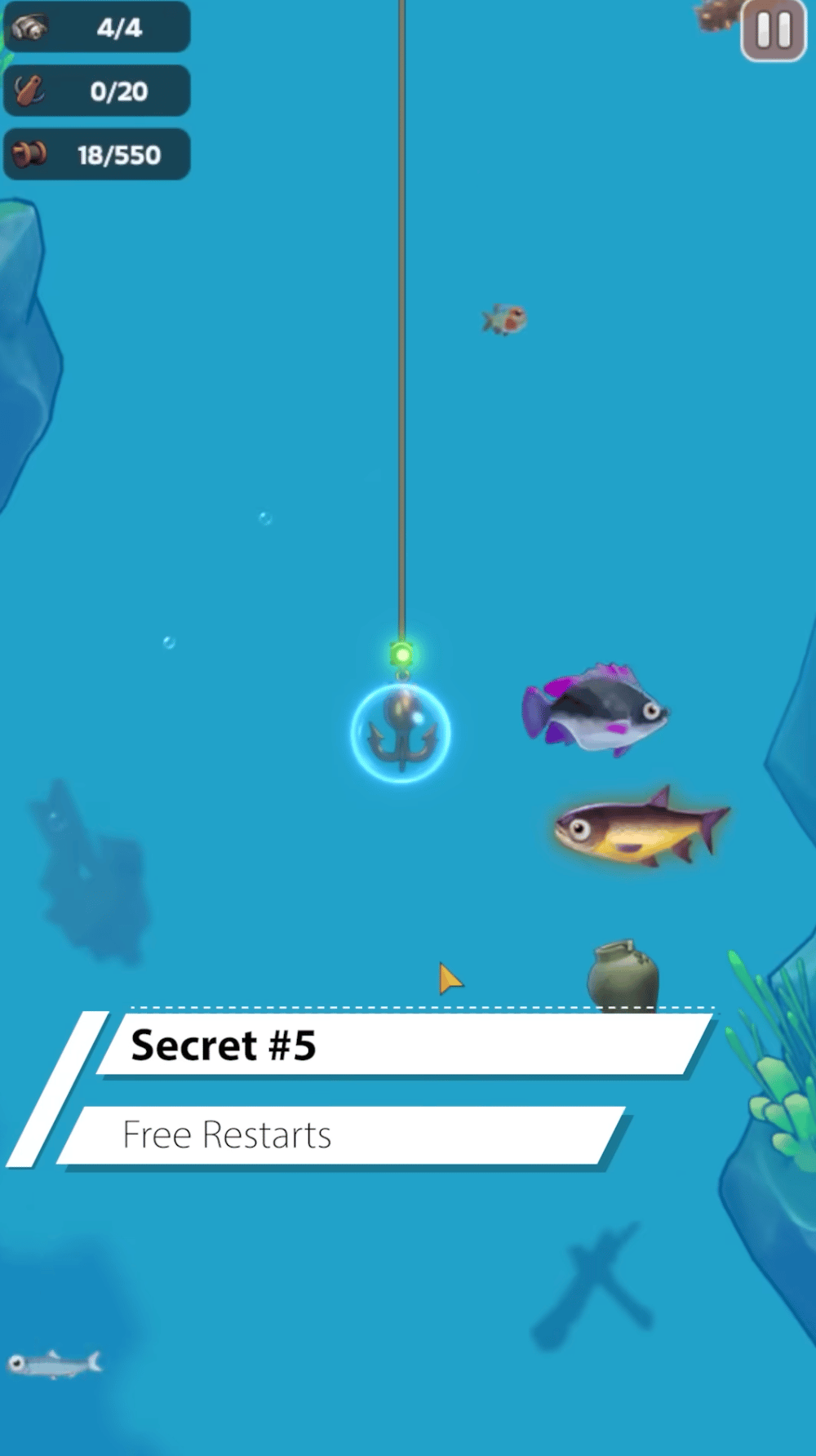 Fishing event secret 5: restart bad attempts free