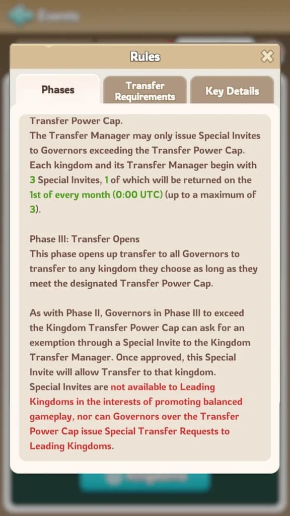 Kingdom transfer rules page 4