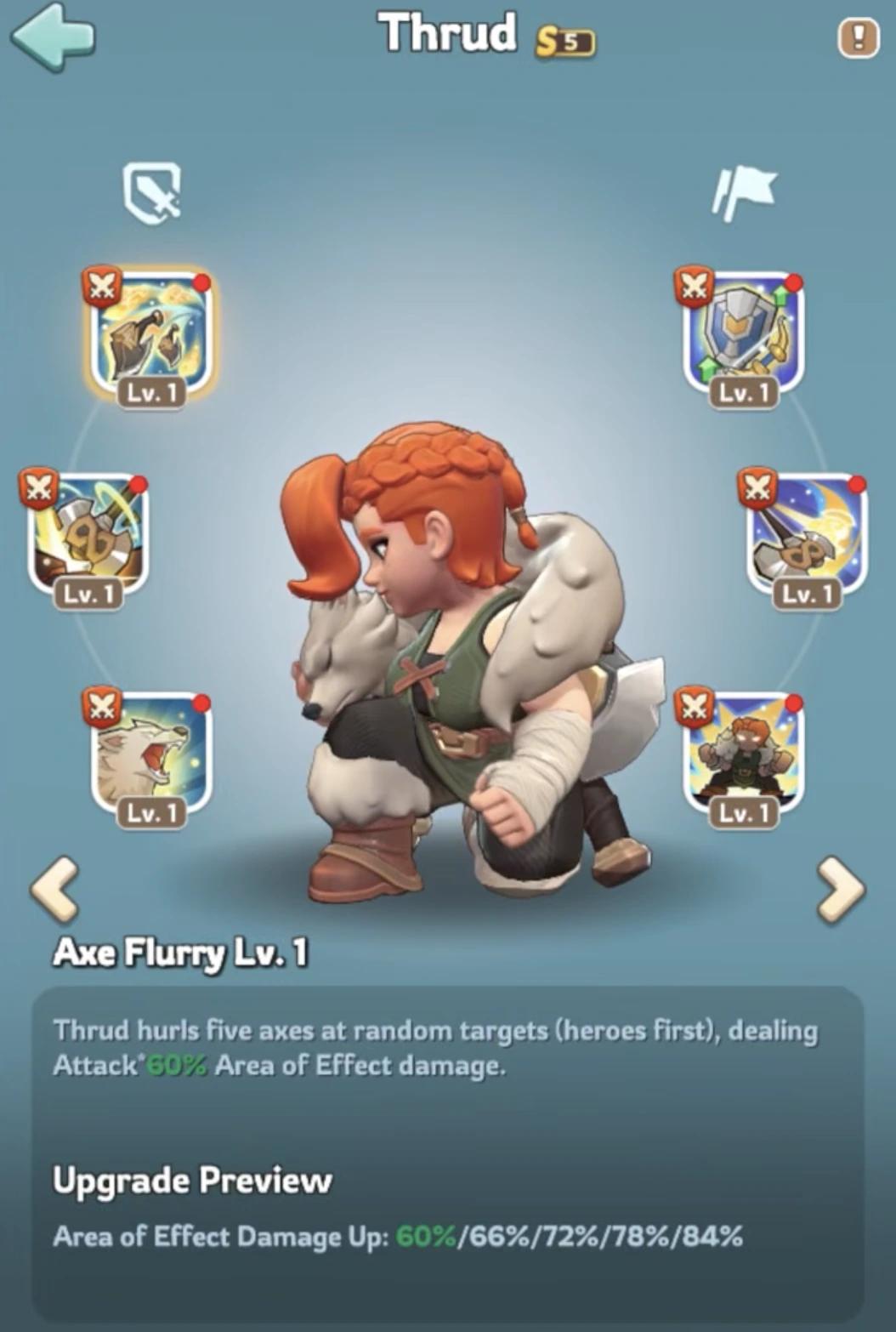 Thrud cavalry axe flurry AoE