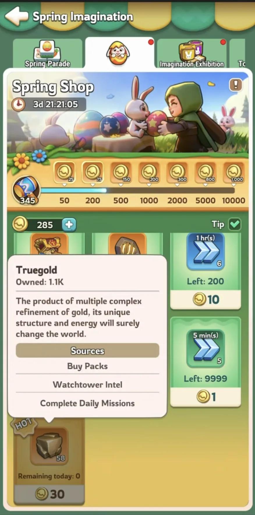 Kingshot Easter Event Truegold daily purchase