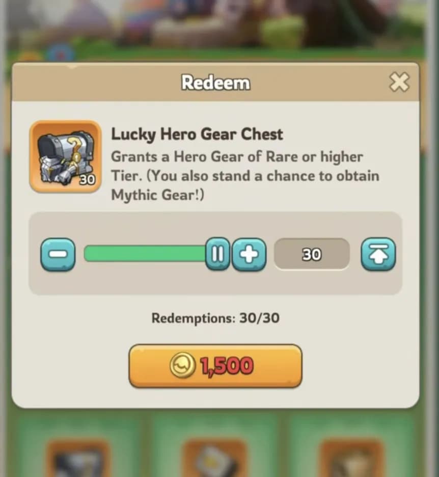 Kingshot Easter Event Lucky Hero Gear Chest deal