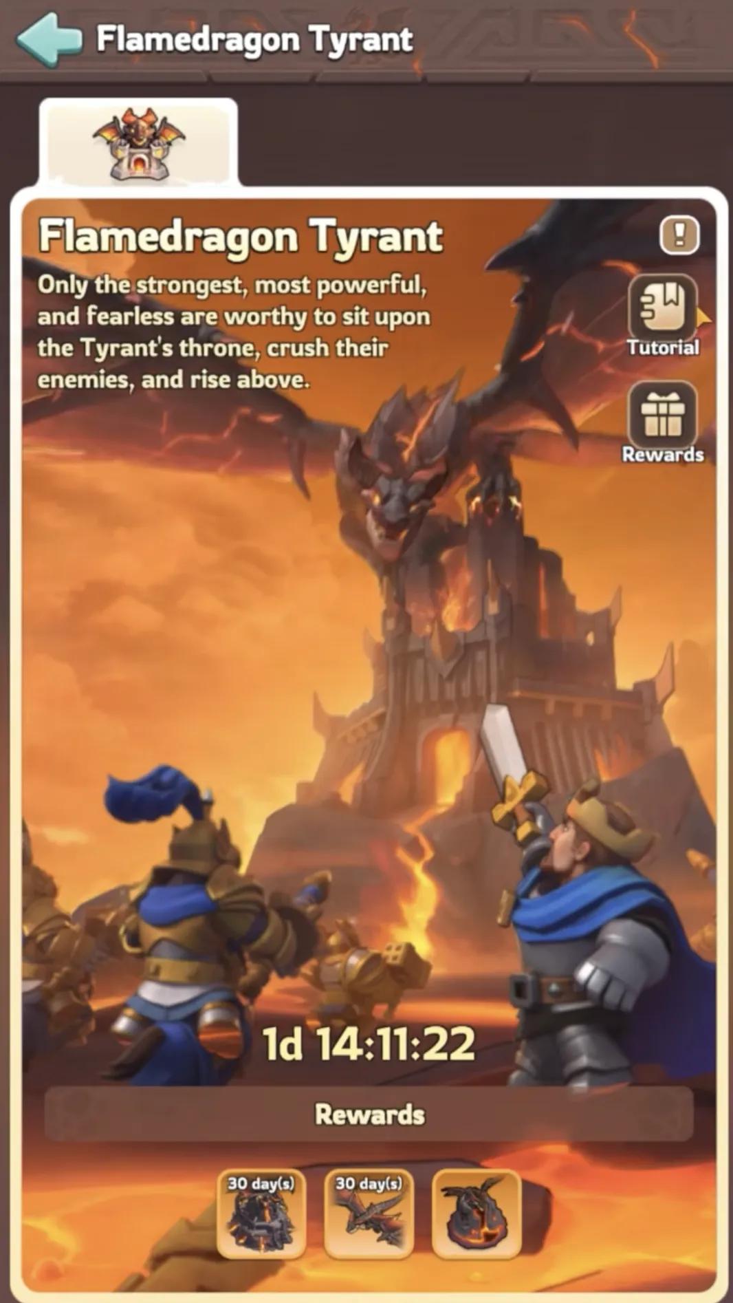 Flamedragon Battlefield map guide in Kingshot showing safe and combat zones