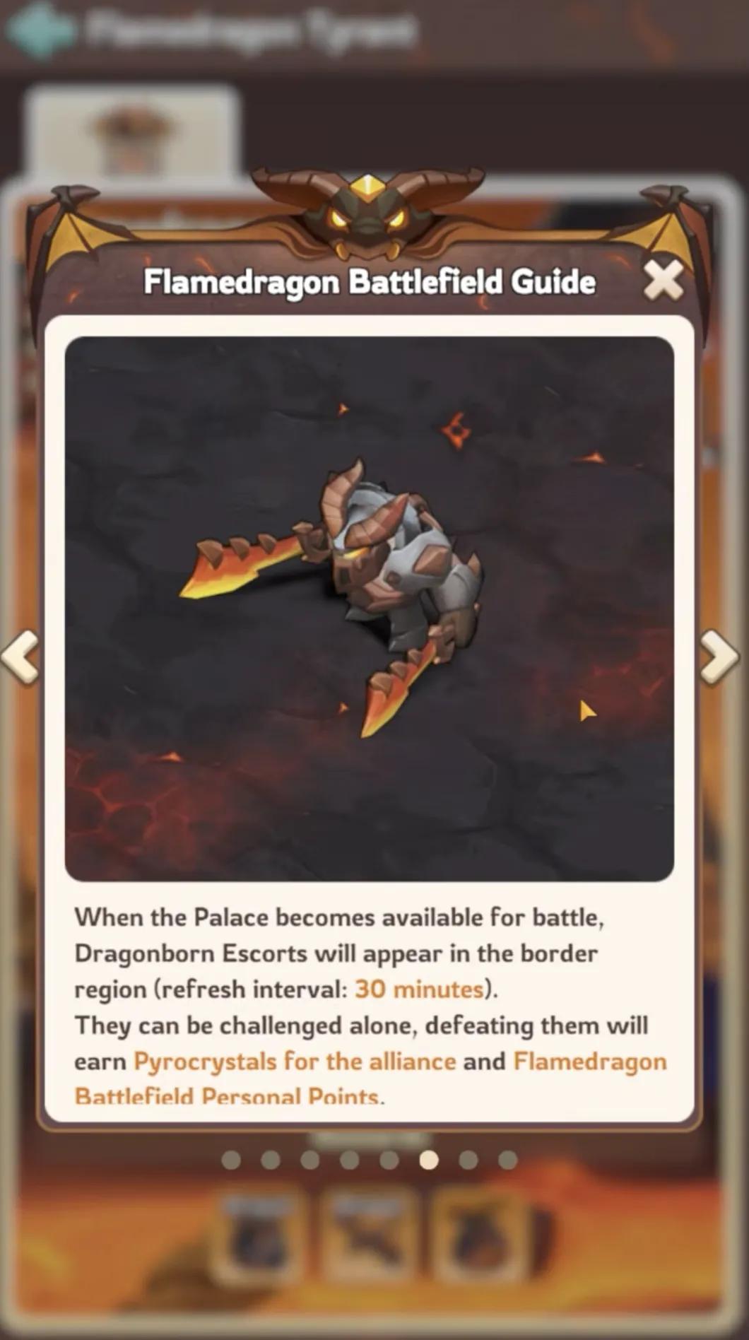 Gathering Pyrocrystals from mines in the Kingshot Flamedragon event