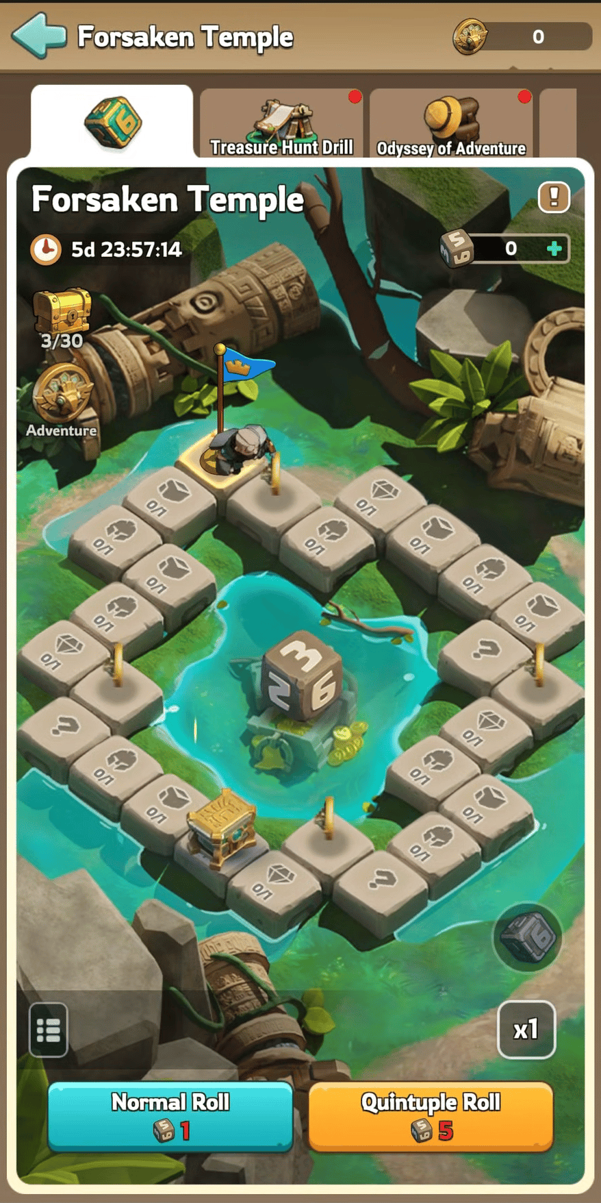 Forsaken Temple board screenshot