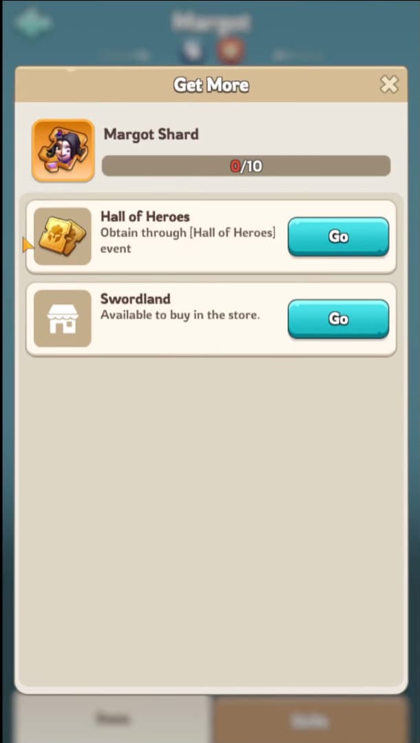 Margot obtain methods