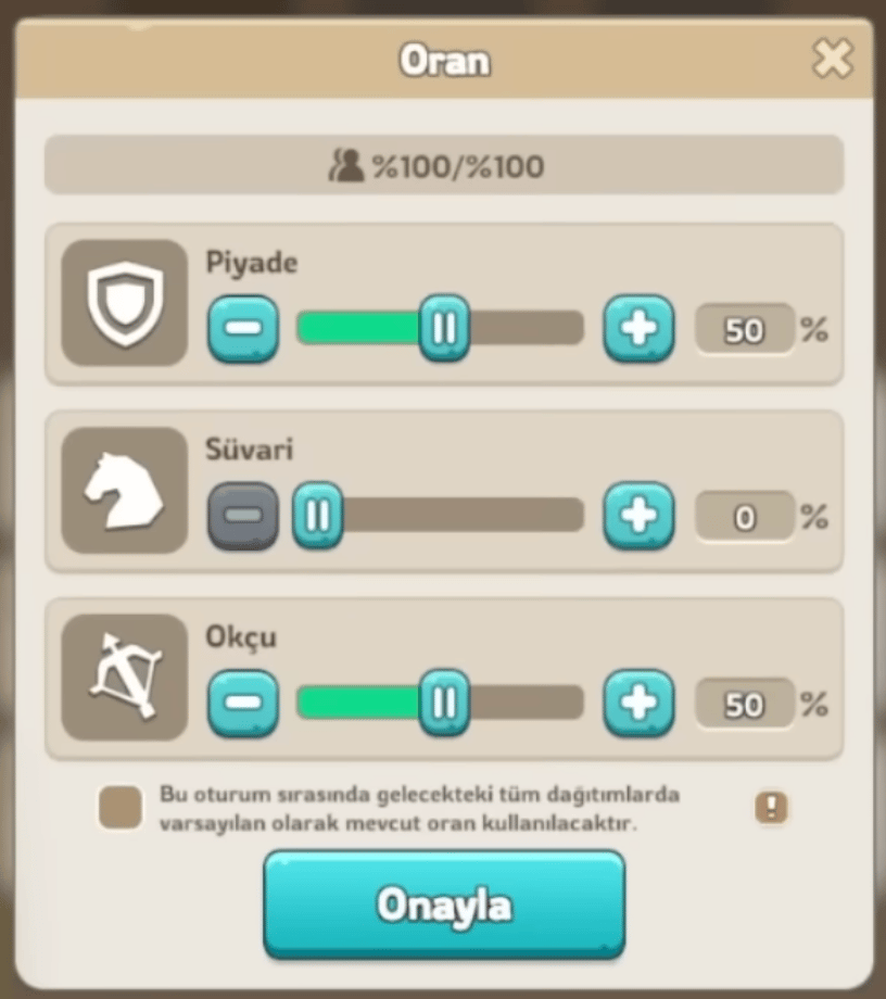 Kingshot 50/0/50 offensive formation ratio