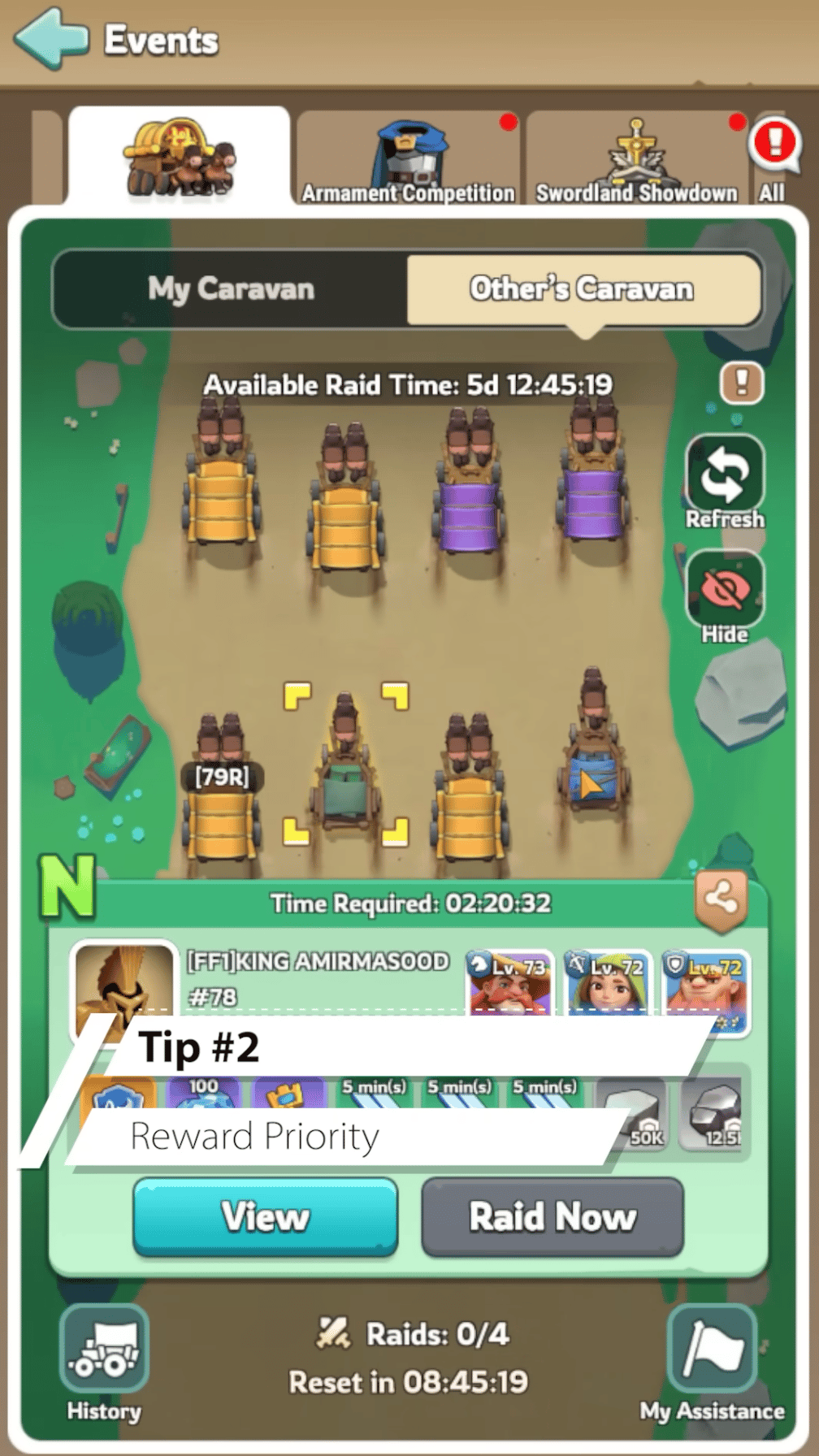 Loot priority chart for Artisan’s Vision and Charm Guides