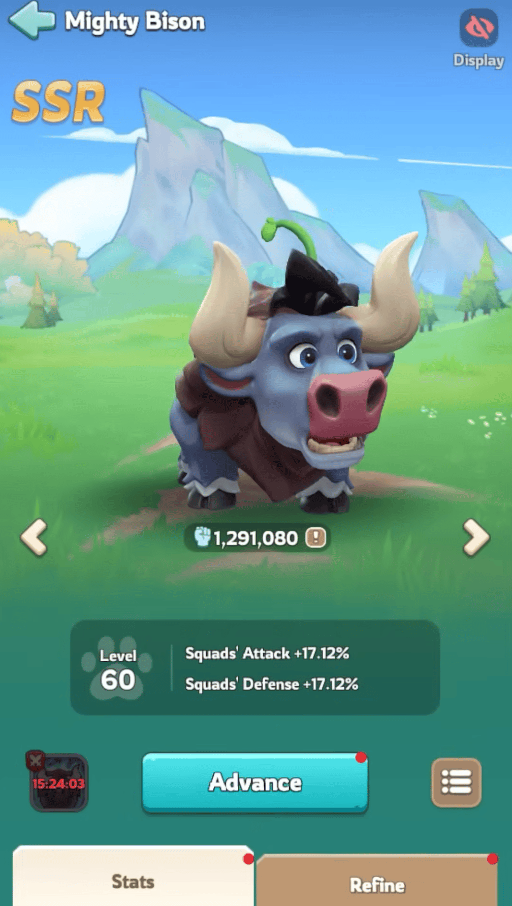 Mighty Bison pet – Squad Capacity