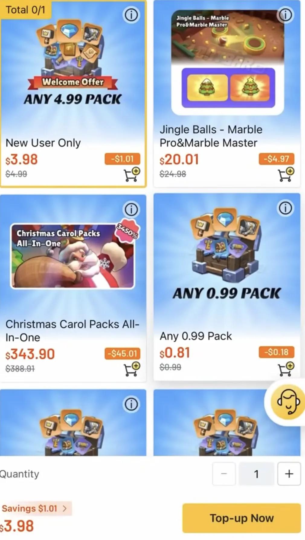 Using Lootbar to get discounts on Kingshot packs to save money on Truegold.