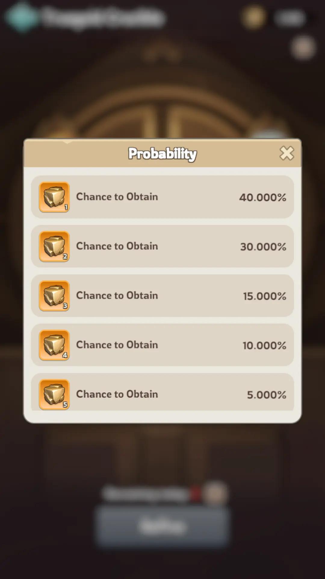 kingshot Crucible refine odds (1–5 truegold)