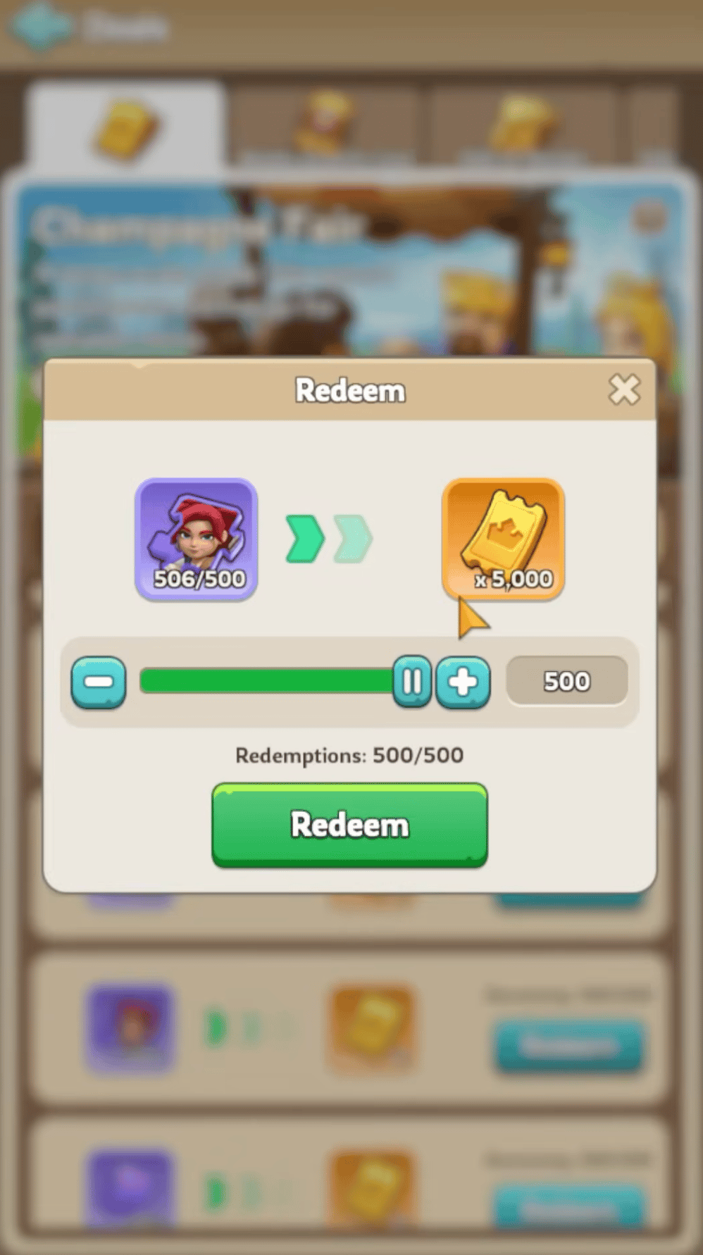 Only trade during the fair