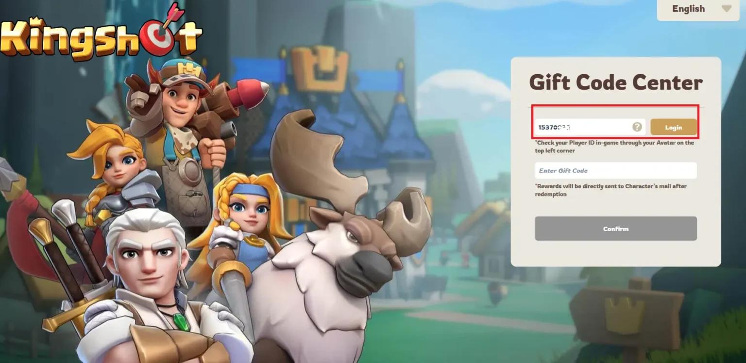 KingShot official website for redeeming gift codes