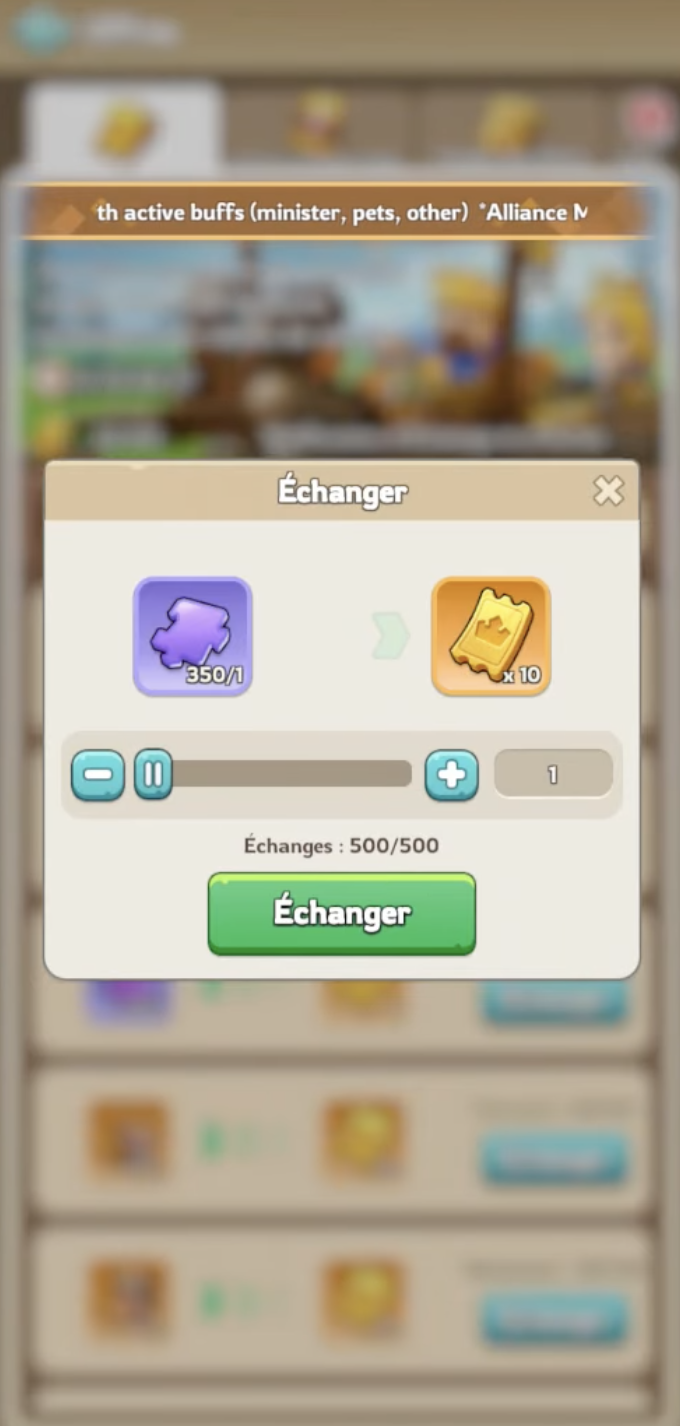 Fair shop trading activities screen 2
