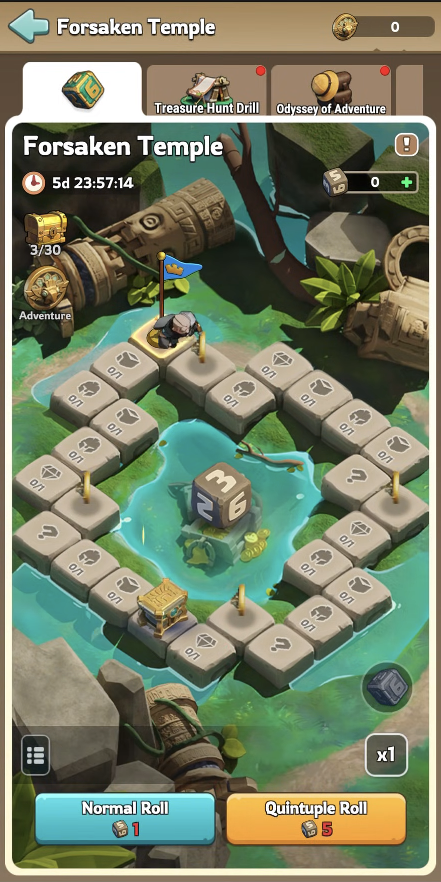 Forsaken Temple board screenshot