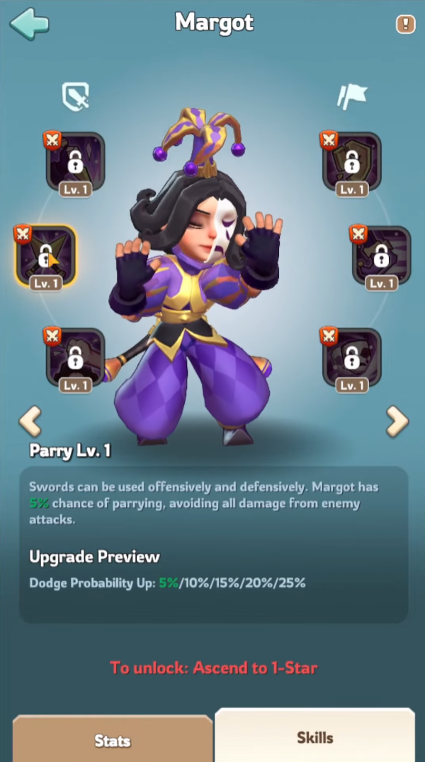 Margot skills overview 2