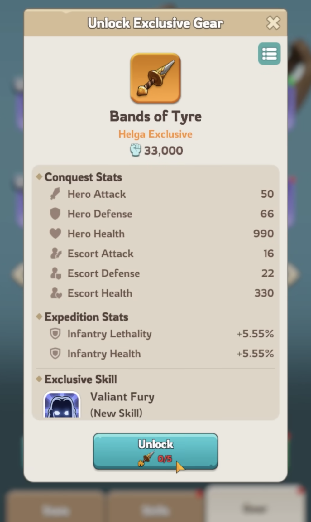 Bands of Tyre widget with stat blocks for hybrid squads