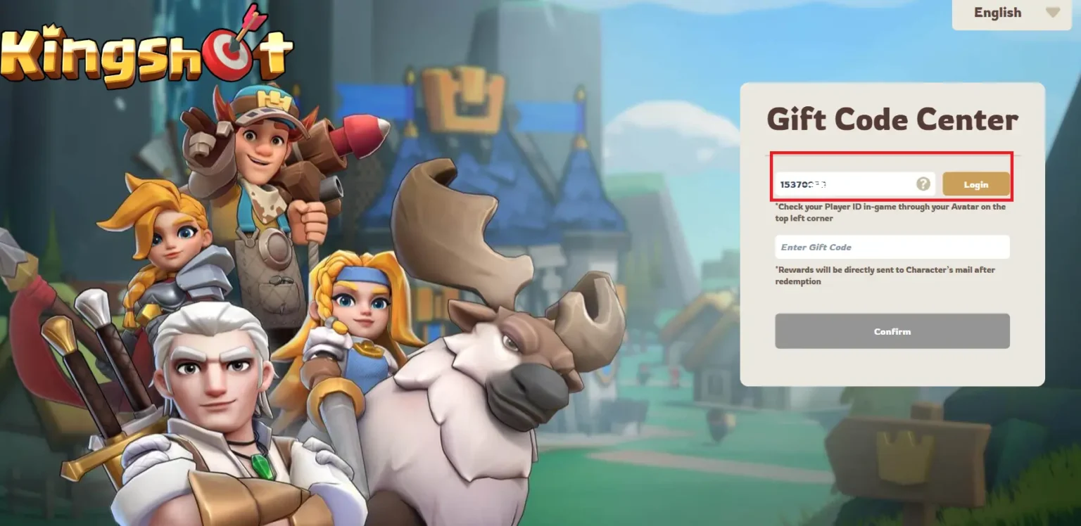 KingShot official website for redeeming gift codes