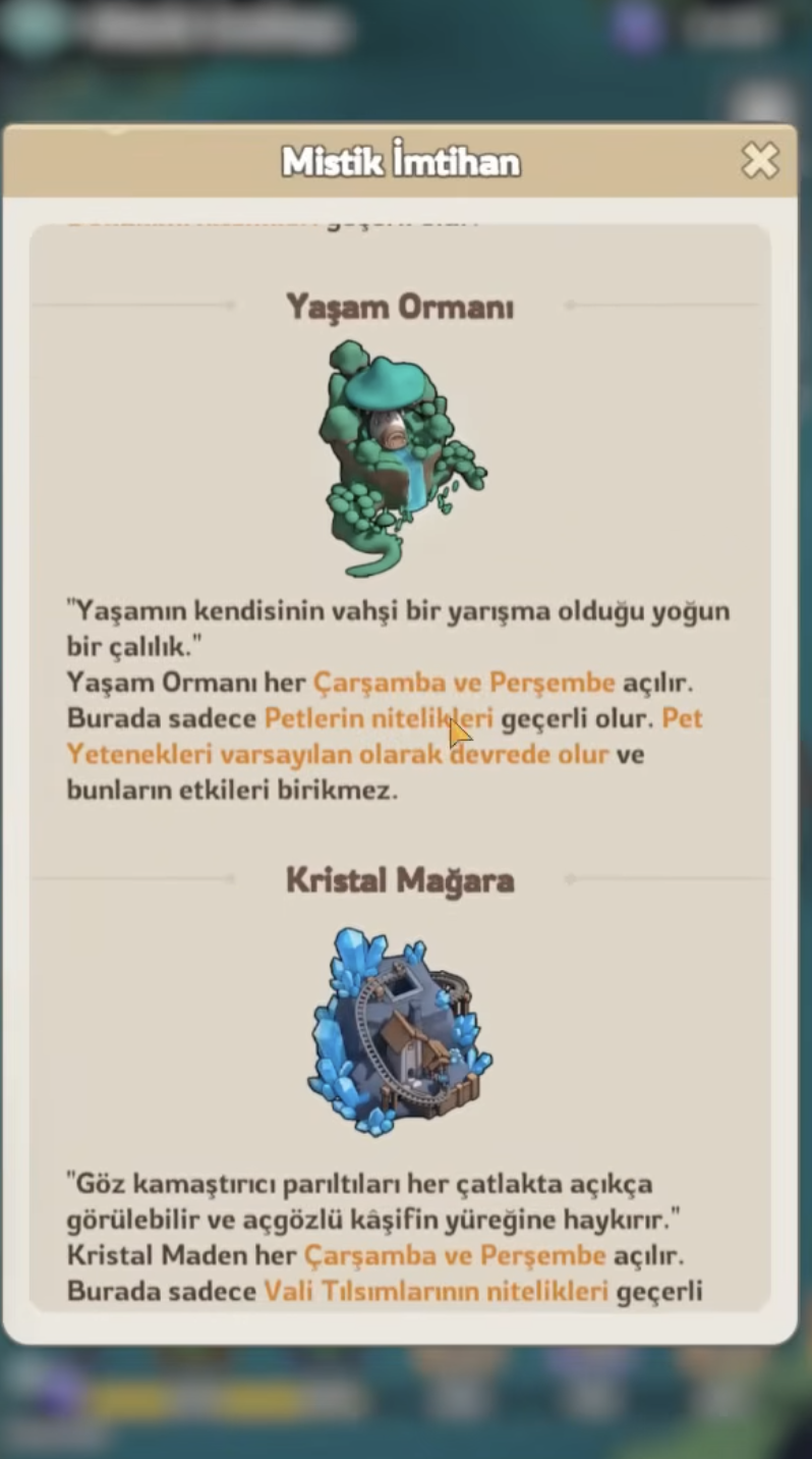 Mystic Trial Event time 2